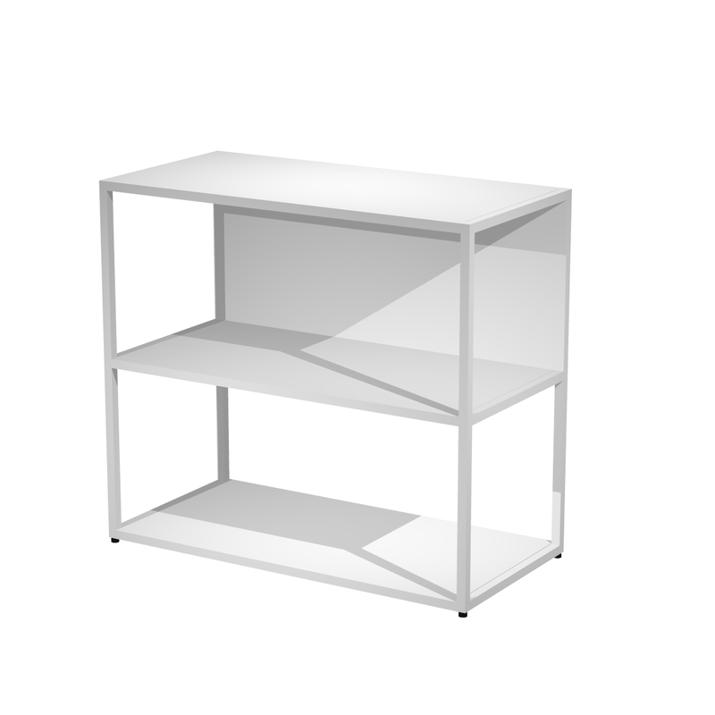 Etagère Basse Design EDGE - Rangement Professionnel Bois & Métal