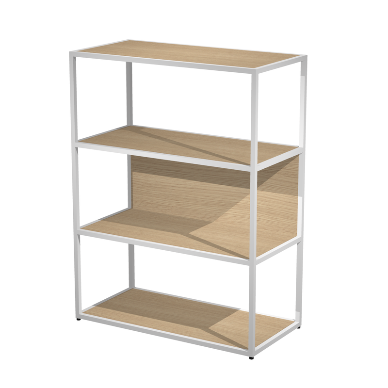Etag&egrave;re Mi-Haute Design EDGE - Rangement Professionnel Bois m&eacute;lamin&eacute; & M&eacute;tal
