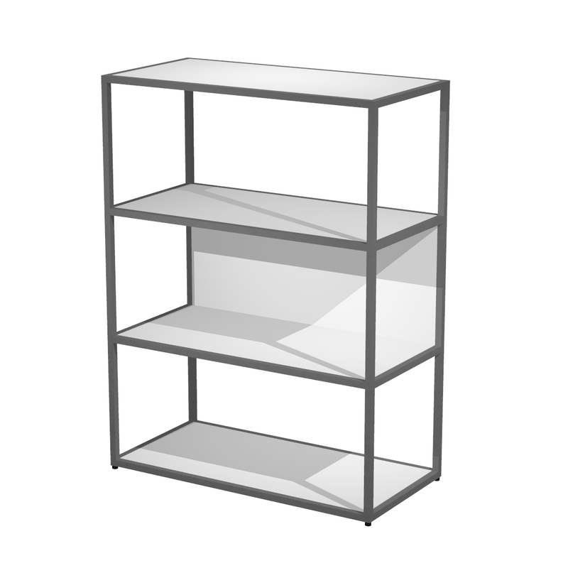 Etag&egrave;re Mi-Haute Design EDGE - Rangement Professionnel Bois m&eacute;lamin&eacute; & M&eacute;tal