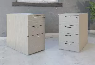 Caisson hauteur bureau profondeur 80 cm avec ou sans top box