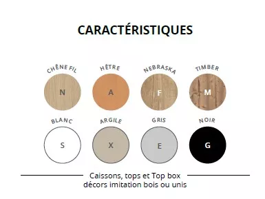Caisson mobile Slim Oslo avec tiroirs