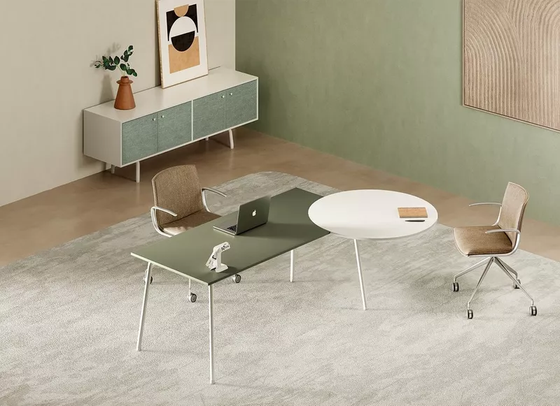 Crédence de Bureau Vogue 4 Portes Tissu – Rangement Design Haut de Gamme