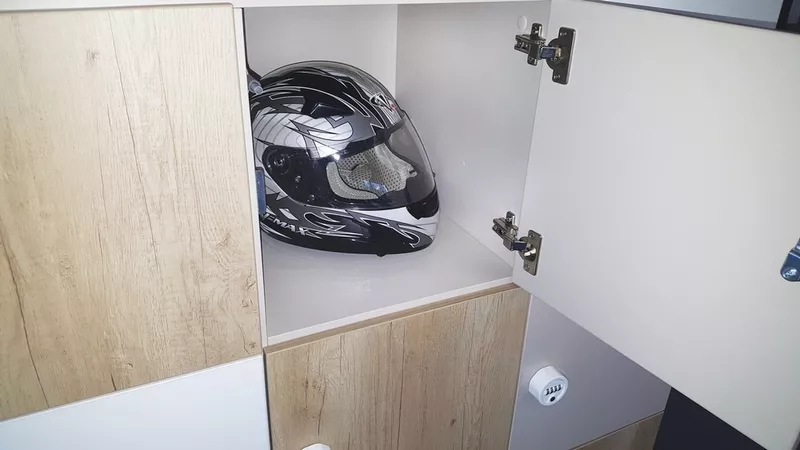 Vestiaire de bureau individuel en bois - 3 colonnes - Serrure mode priv&eacute;