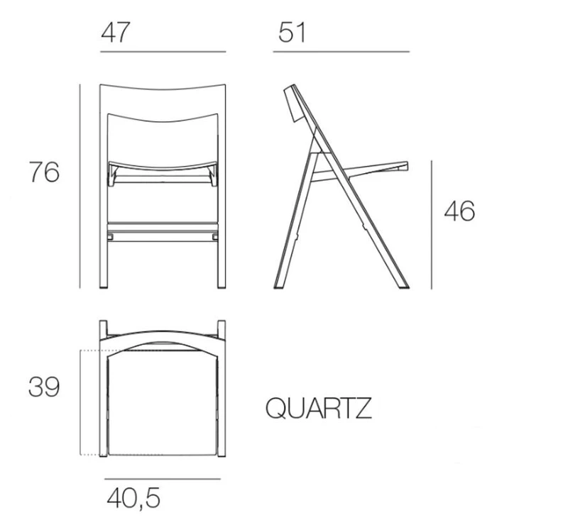 Chaise pliante d'extérieur QUARTZ