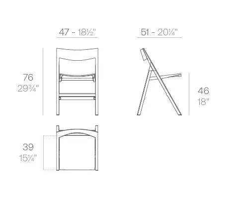 Lot de 4 Chaises Pliantes d'Extérieur Design QUARTZ – Vondom (Pro & CHR)