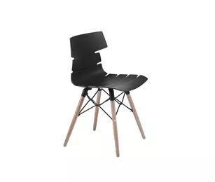 Chaise Carene par Claudio Bellini pour Collectivité - Coque Polypro et Pieds Bois