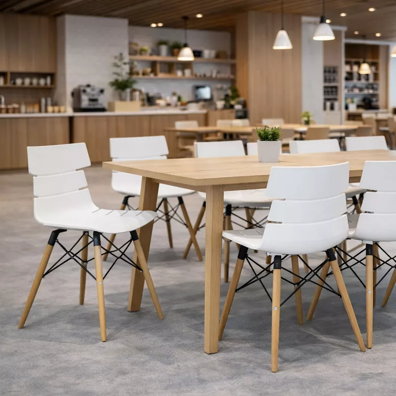 Chaise Carene par Claudio Bellini pour Collectivit&eacute; - Coque Polypro et Pieds Bois