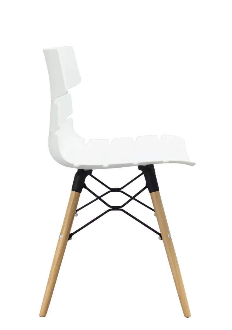 Chaise Carene par Claudio Bellini pour Collectivité - Coque Polypro et Pieds Bois