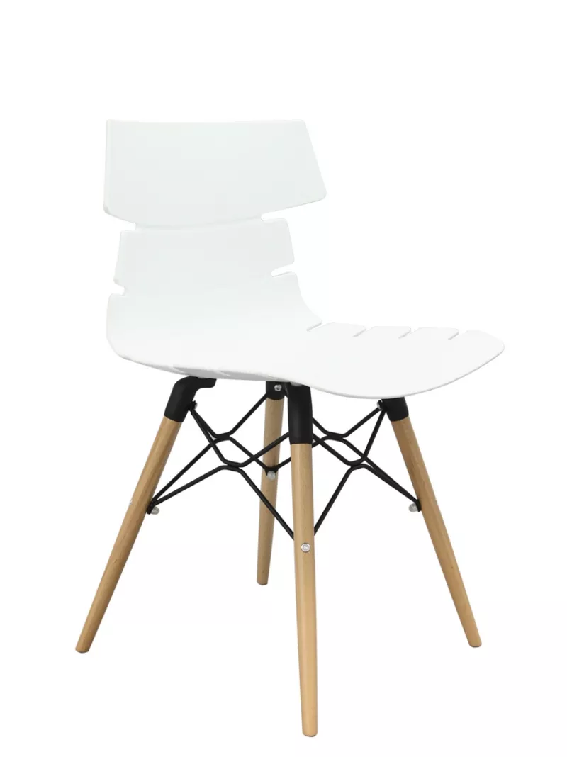 Chaise Carene par Claudio Bellini pour Collectivité - Coque Polypro et Pieds Bois