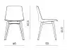 Chaise CLEM 4 pieds bois