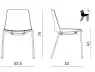 Chaise coque Clem 4 pieds métal