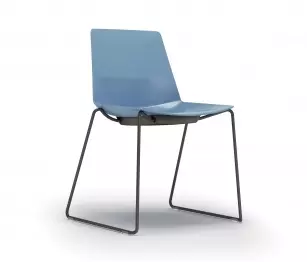 Chaise coque CLEM pieds Luge