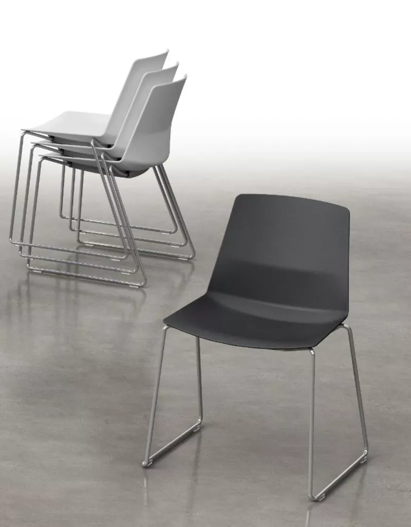 Chaise coque CLEM pieds Luge