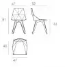 Chaise d'extérieur FAZ Pieds transparents