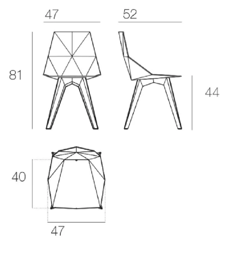 Chaise d'extérieur FAZ Pieds transparents