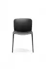 Chaise Libra Anthracite 4 Pieds noirs