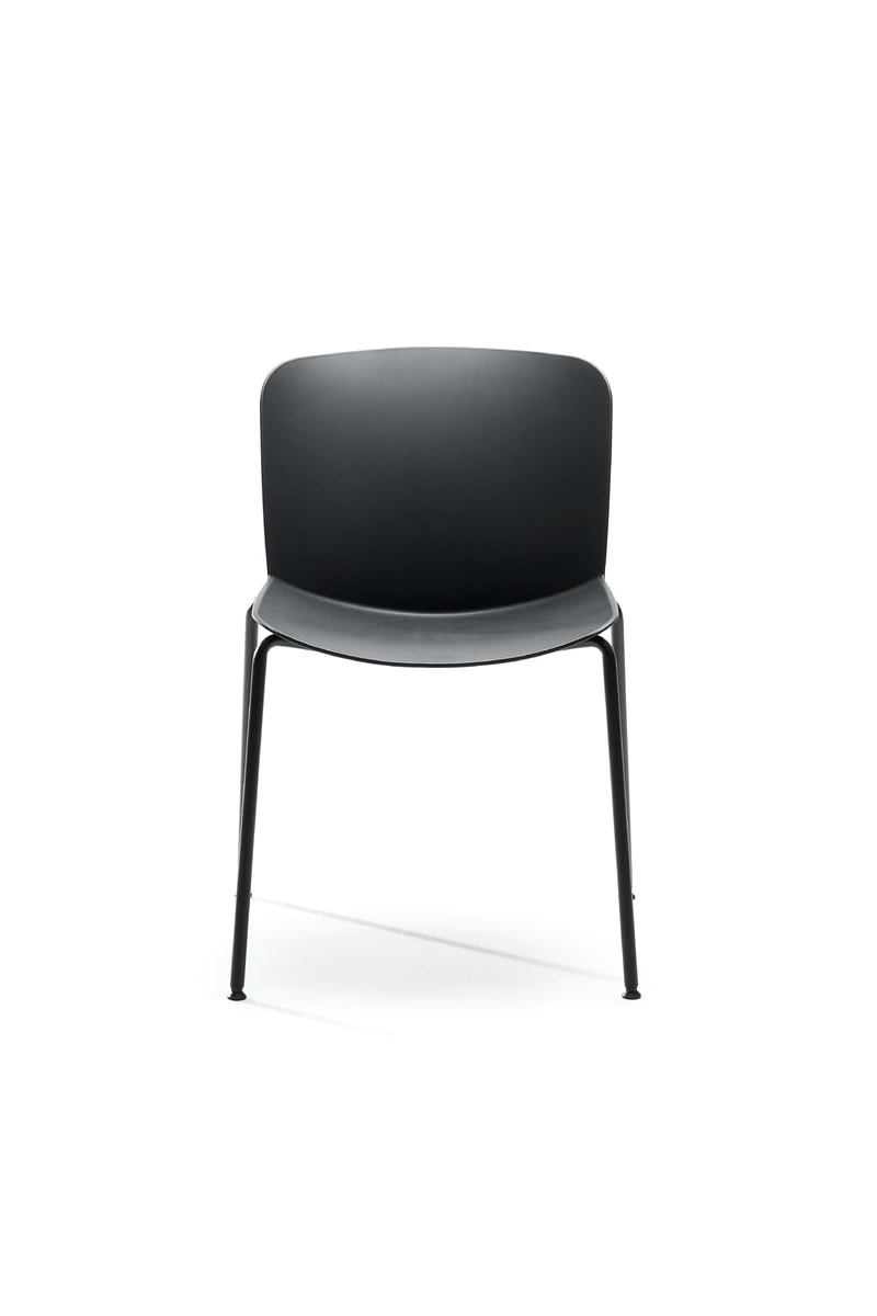 Chaise Libra Anthracite 4 Pieds noirs