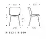 Chaise Libra Blanc 4 Pieds Chrome