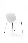 Chaise Libra Blanc 4 Pieds Chrome