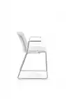 Chaise Libra pieds luge et accoudoirs