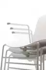 Chaise Libra pieds luge et accoudoirs