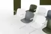 Chaise Libra pieds luge et accoudoirs