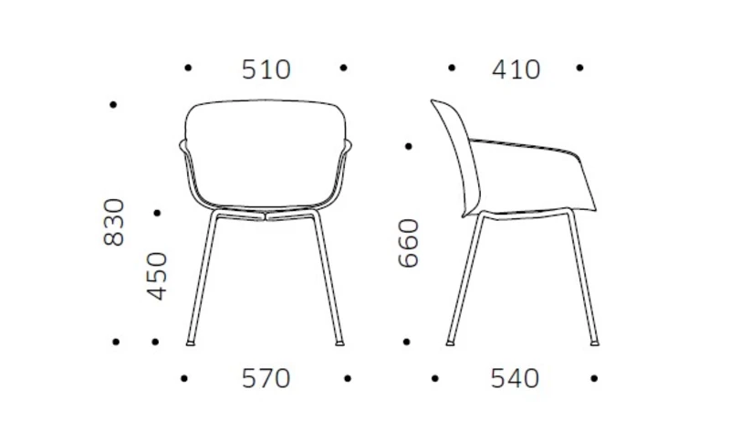 Fauteuil Libra 4 pieds