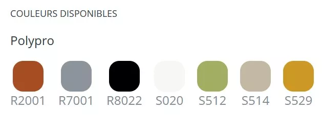 Lot de 2 chaises de collectivité Gins