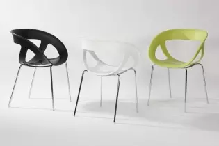 Lot de 2 chaises Denver - Polypropylène et Acier Chromé