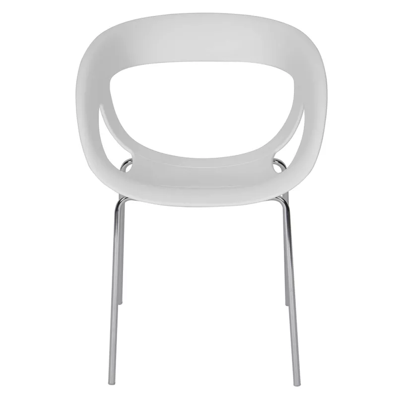 Lot de 2 chaises Denver - Polypropylène et Acier Chromé