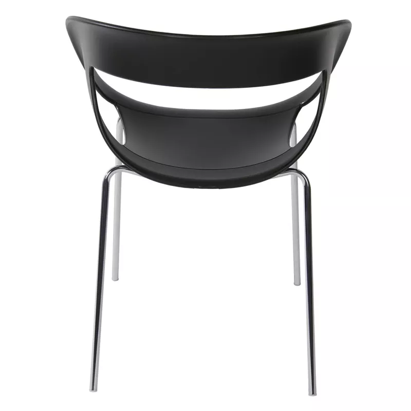 Lot de 2 chaises Denver - Polypropylène et Acier Chromé
