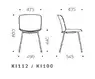 Lot de 2 chaises Libra 4 pieds : Design italien personnalisable et garantie 5 ans