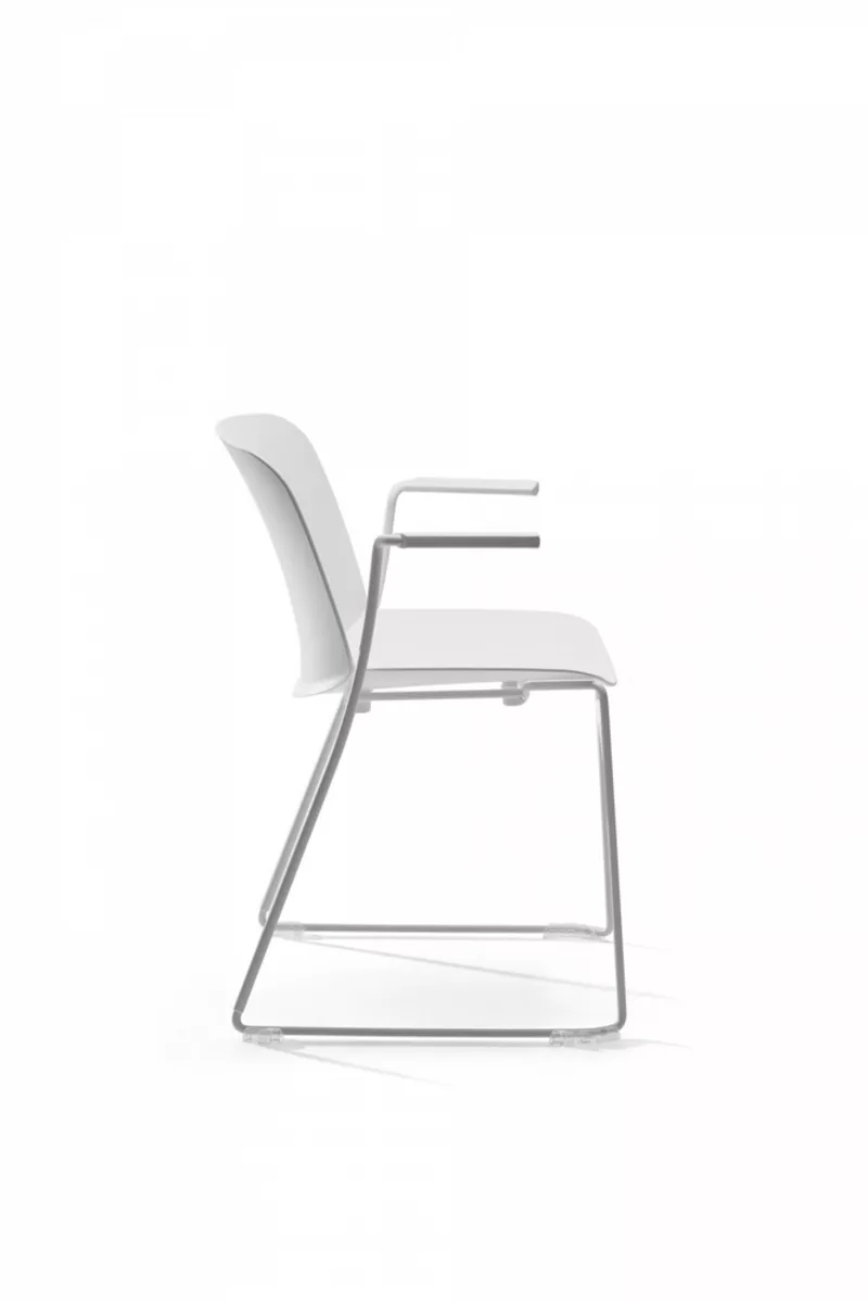 Lot de 2 chaises Libra pieds luge : Design Italien avec ou sans accoudoirs | Garantie 5 ans