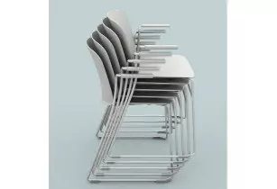 Lot de 2 chaises Libra pieds luge et accoudoirs