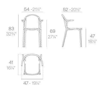Lot de 4 chaises d'extérieur BROOKLYN