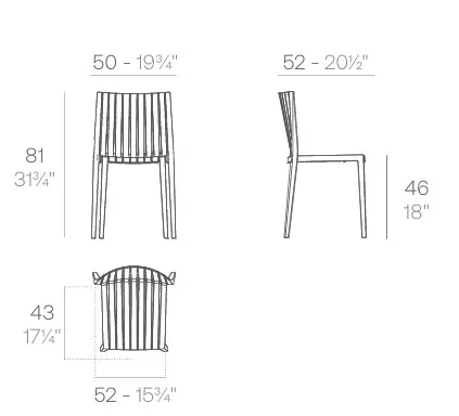 Lot de 4 chaises d'extérieur Spritz : L'alliance du style et de la durabilité