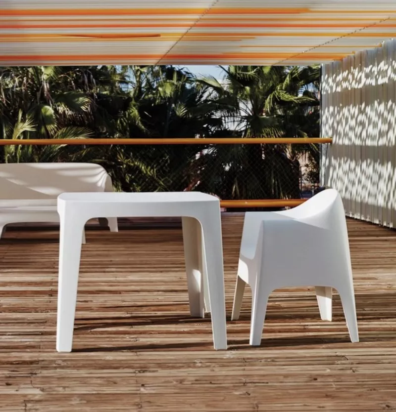 Lot de 4 fauteuils Professionnels Empilables Solid – Extérieur, Polypropylène Renforcé