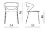 Lot de 6 chaises Kicca - 4 pieds