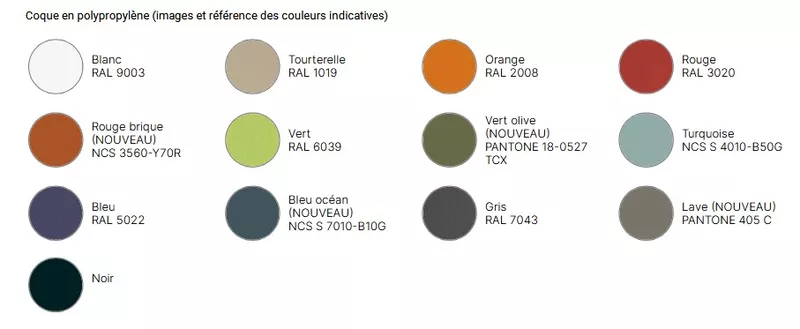 Lot de 6 sièges de collectivité Kalea - 4 pieds