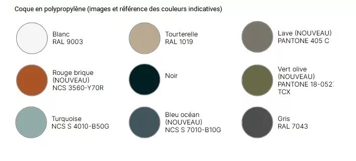 Lot de 6 sièges de collectivité Kalea - 4 pieds