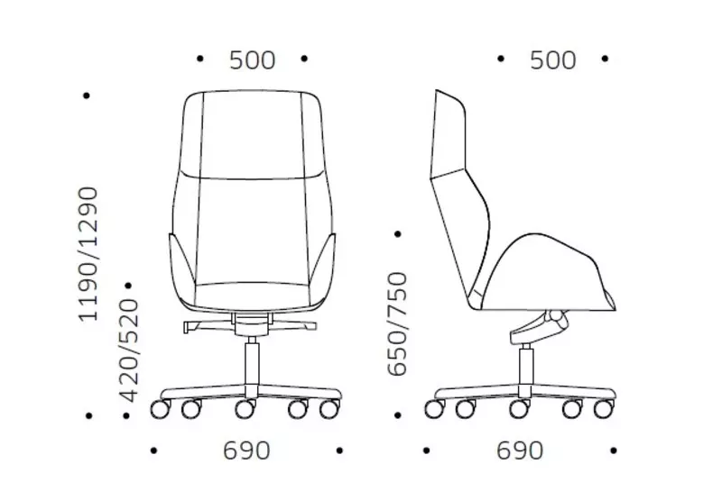 Fauteuil de bureau cuir Elite