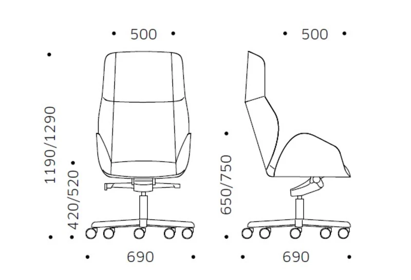 Fauteuil de bureau cuir Elite