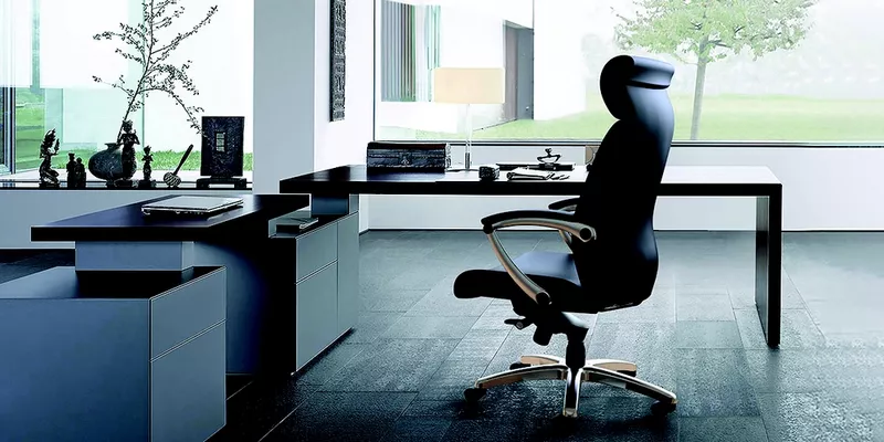 Fauteuil de direction cuir Hydri - M&eacute;canisme synchrone