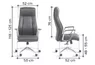 Fauteuil de direction cuir LOIRE