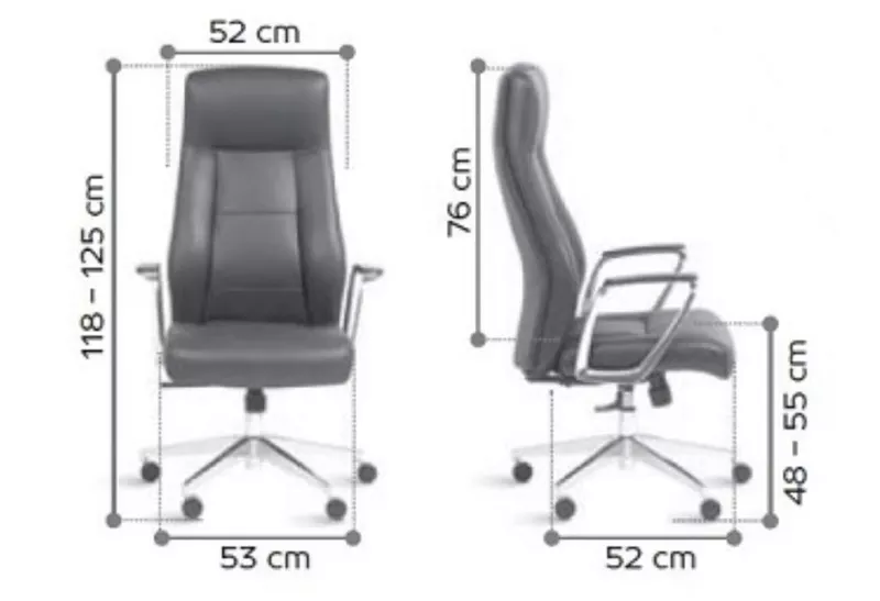 Fauteuil de direction cuir LOIRE