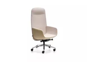 Fauteuil de direction cuir ou simili cuir haut et bas dossier Viva