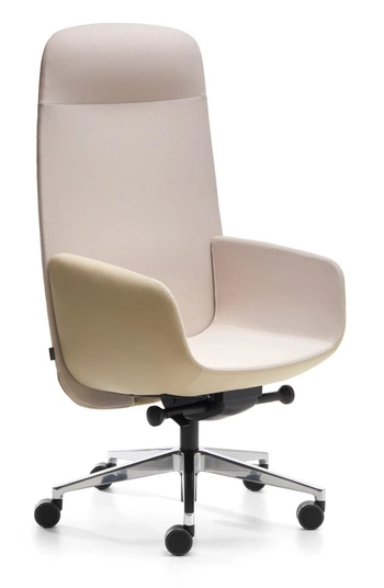 Chaise de bureau design en cuir synthétique blanc pour bureau