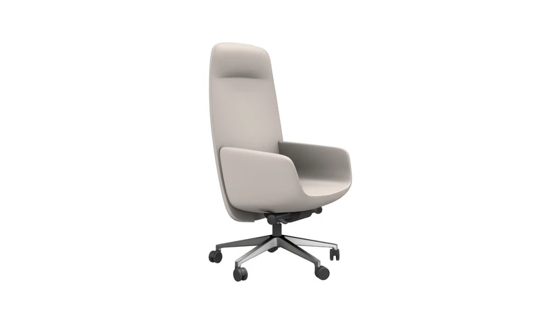 Fauteuil de direction cuir ou simili cuir haut et bas dossier Viva