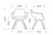 Fauteuil d'accueil Wiz Pieds Bois