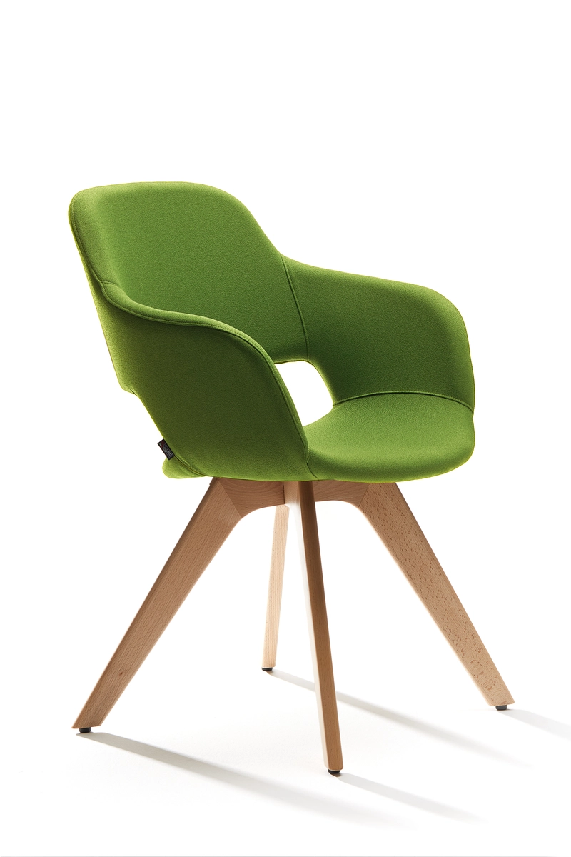 Fauteuil d'accueil Wiz Pieds Bois